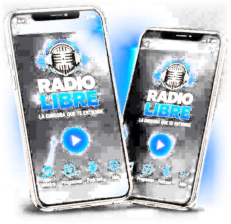 La app de Radio Libre en dos teléfonos